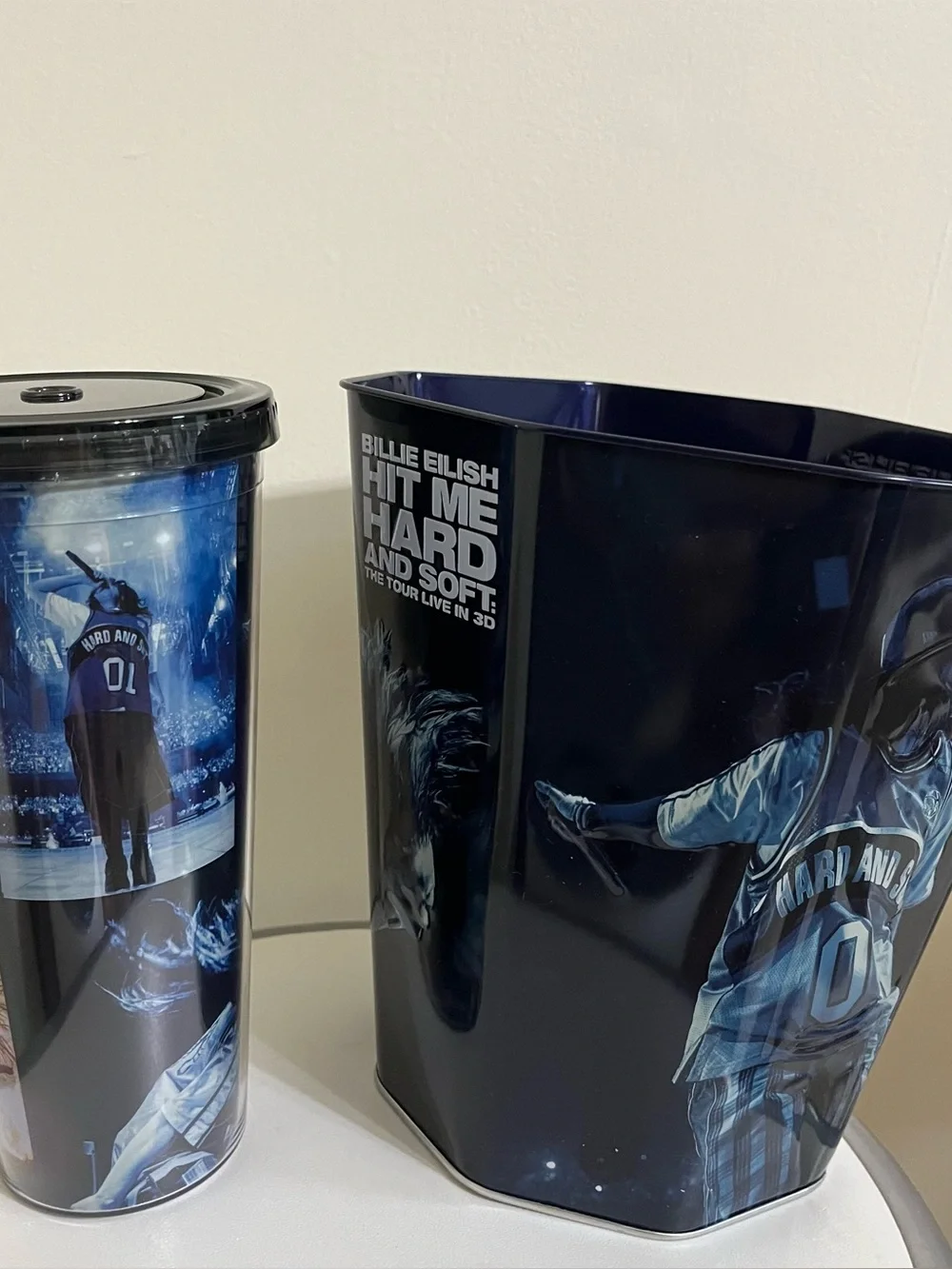 Billie Eilish popcorn bucket and cup set HMHAS tour movie - Picture 2 of 2